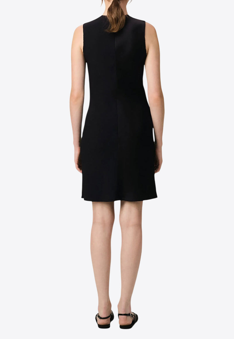 AMI PARIS Sleeveless Midi Dress  Black FDR066AC0014_001