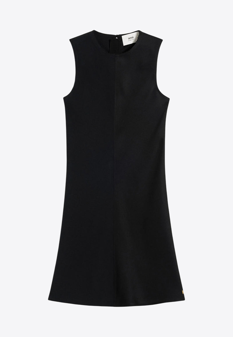 AMI PARIS Sleeveless Midi Dress  Black FDR066AC0014_001