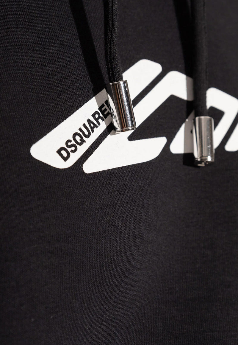 Dsquared2 Icon Print Drawstring Hoodie Black S80GU0106D25007_900