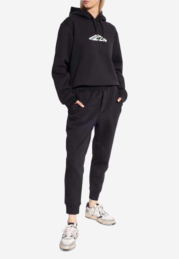 Dsquared2 Icon Print Drawstring Hoodie Black S80GU0106D25007_900