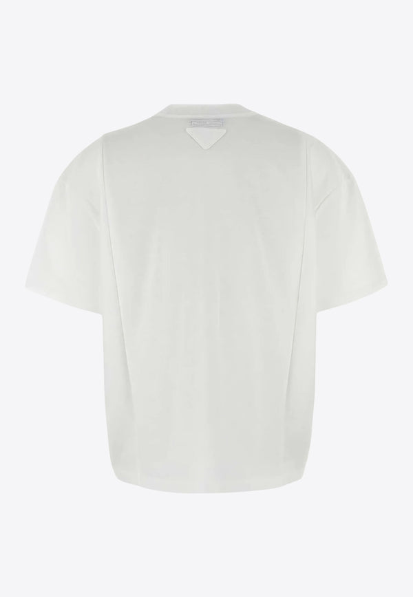 Prada Triangle Logo Oversized T-shirt White 3556BSOOO11CD_F0009