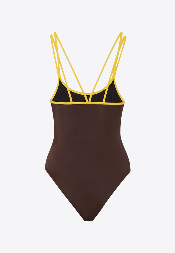 Dsquared2 Icon One-Piece Swimsuit Brown D6BGN5070_217