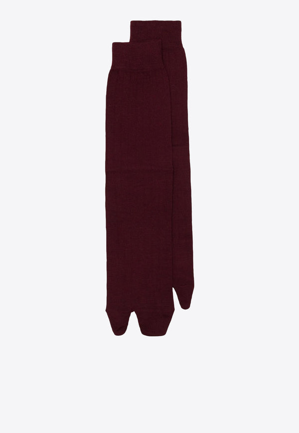 Maison Margiela Tabi Knee-High Socks  Red S50TL0029S17867_248