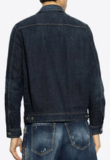 Dsquared2 Logo Patch Denim Jacket Navy S74AM1551S30664_470