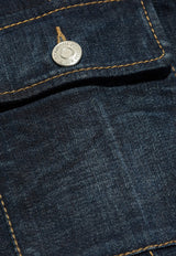 Dsquared2 Logo Patch Denim Jacket Navy S74AM1551S30664_470