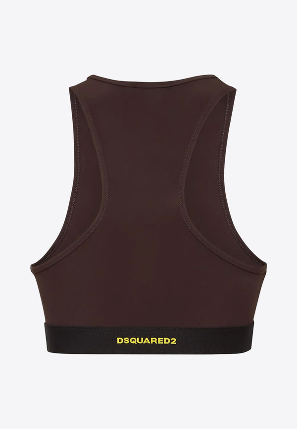 Dsquared2 Icon Sports Bra Brown D8RGD5870_217