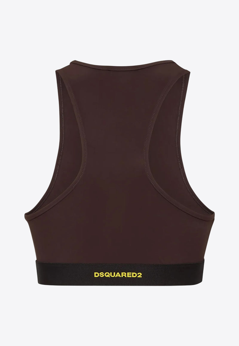 Dsquared2 Icon Sports Bra Brown D8RGD5870_217