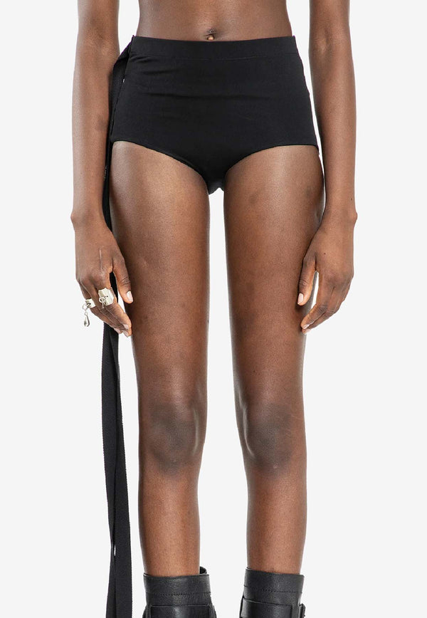 Ann Demeulemeester Xana Crepe Mini Shorts with Straps Black B0011979FA433_099