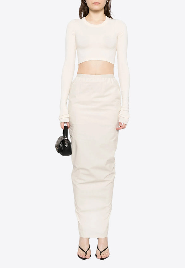 Rick Owens Soft Pillar Maxi Skirt Cream RP01E7331P_41