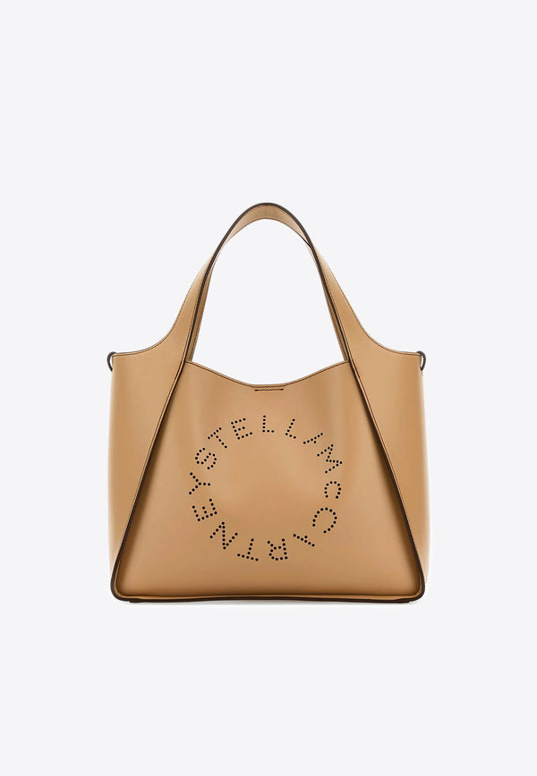 Stella McCartney Logo Perforated Tote Bag  Beige 513860W8542_2502