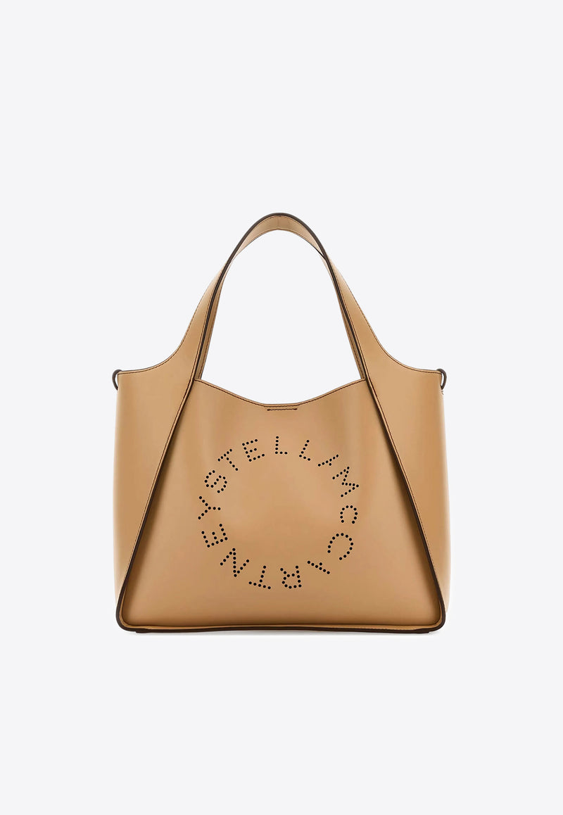Stella McCartney Logo Perforated Tote Bag  Beige 513860W8542_2502