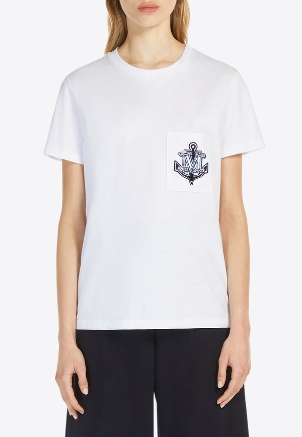 Max Mara Acacia Embroidered T-shirt White 2511941031600ACACIA_007