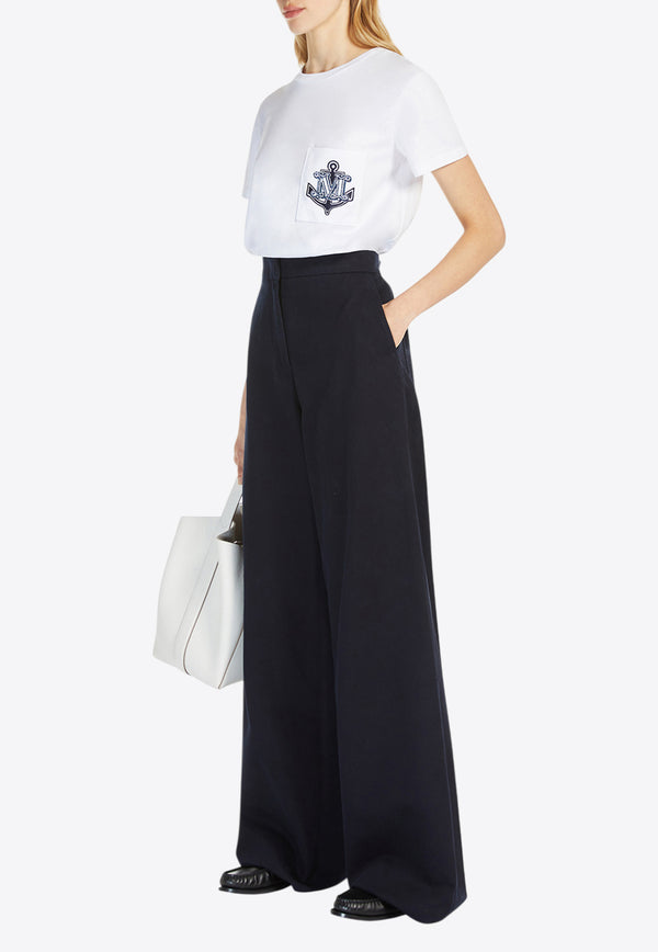 Max Mara Acacia Embroidered T-shirt White 2511941031600ACACIA_007