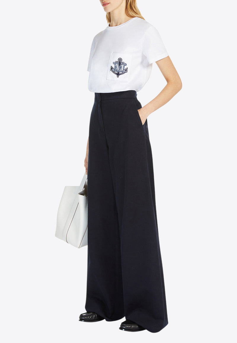 Max Mara Acacia Embroidered T-shirt White 2511941031600ACACIA_007