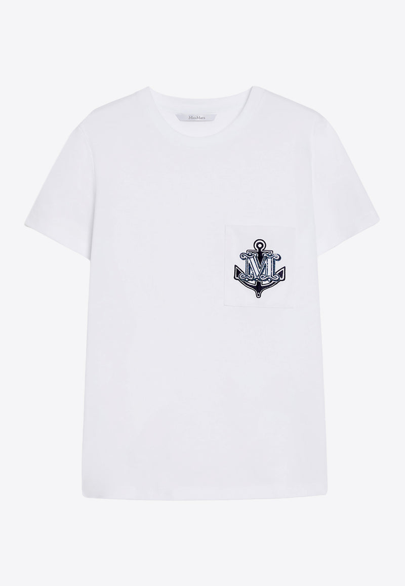 Max Mara Acacia Embroidered T-shirt White 2511941031600ACACIA_007