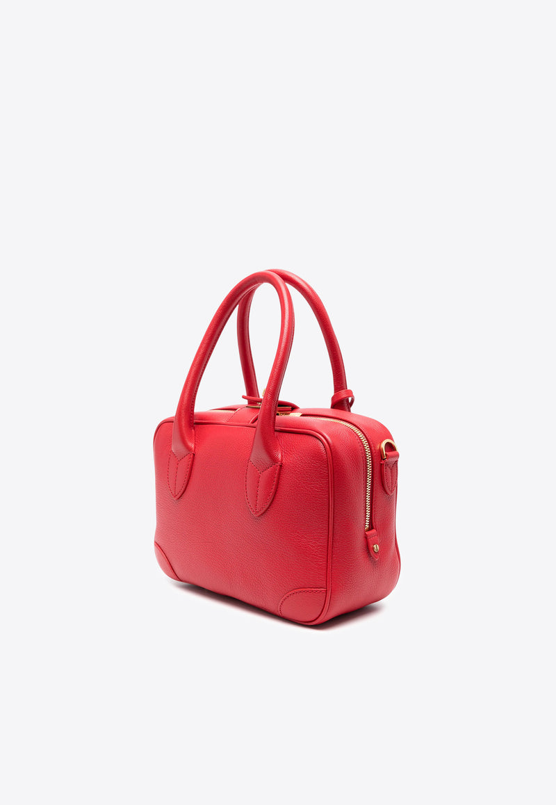 Golden Goose DB Vita Leather Top Handle Bag Red GWA00470A000602_40517