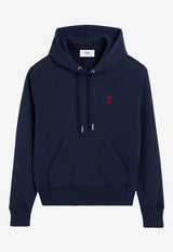 AMI PARIS Ami De Coeur Drawstring Hooded Sweatshirt Blue BFUSW235730_430