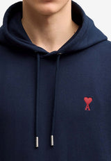 AMI PARIS Ami De Coeur Drawstring Hooded Sweatshirt Blue BFUSW235730_430