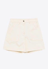 Moncler Logo Patch Mini Shorts White K10932B0000359858_20N