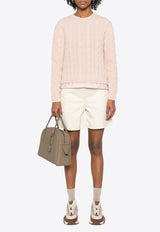 Moncler Logo Patch Mini Shorts White K10932B0000359858_20N