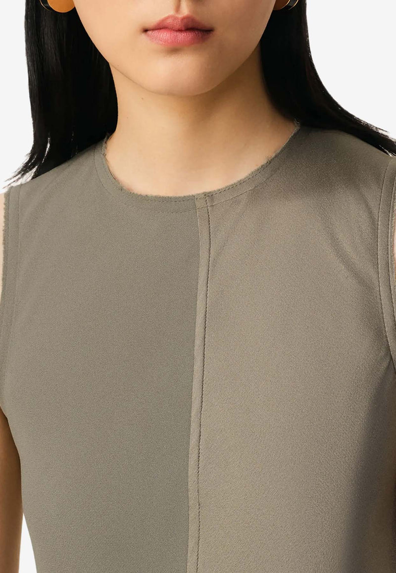 AMI PARIS Sleeveless Maxi Dress Gray FDR366AC0014_0952