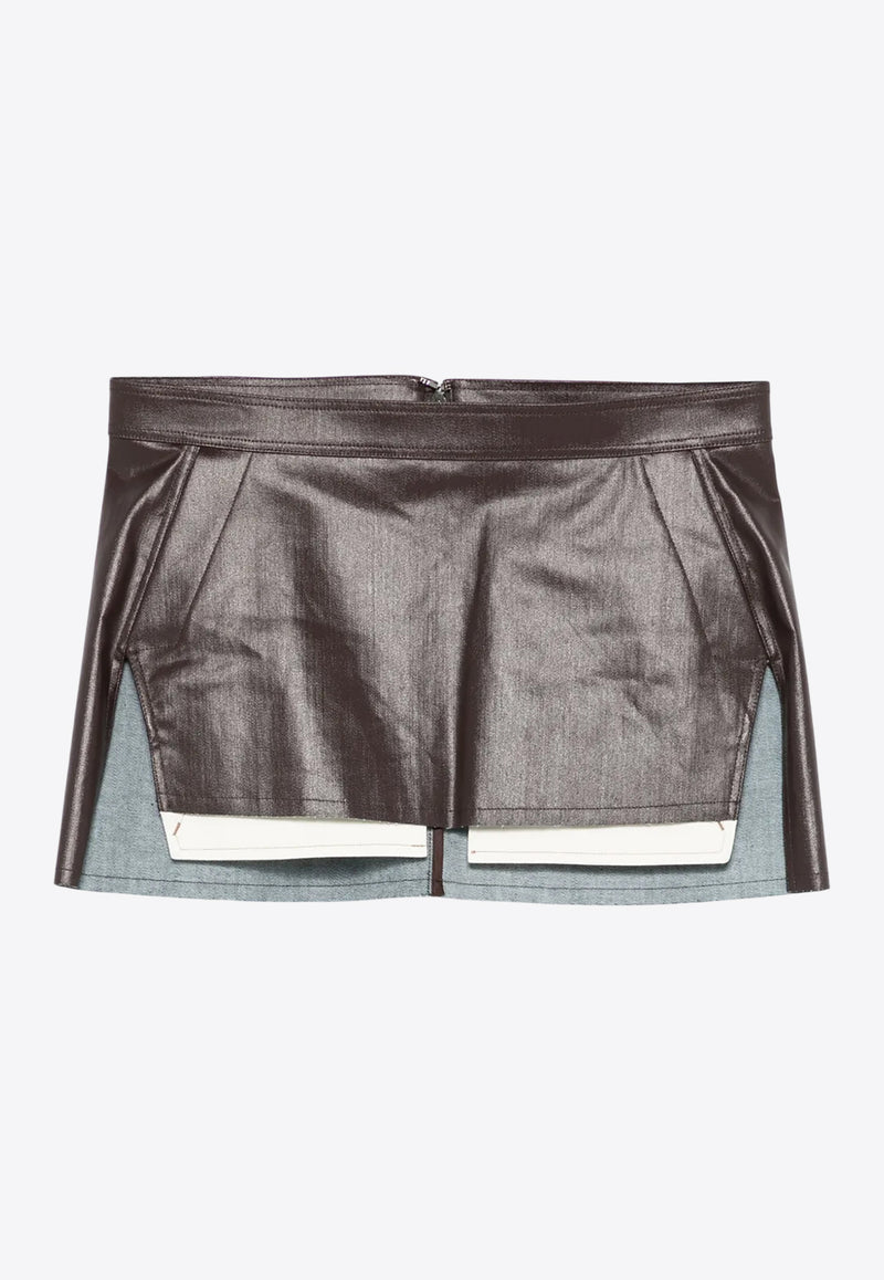 Rick Owens Fog Cut Off Mini Skirt Brown RP01E7371SCT_14