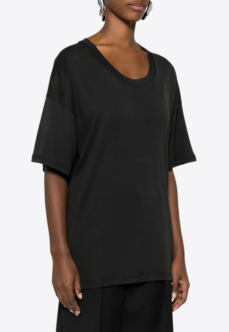 Lemaire Scoop-Neck T-shirt Black TO1146LJ1016_BK998