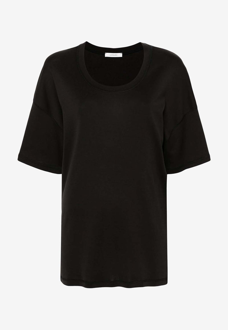Lemaire Scoop-Neck T-shirt Black TO1146LJ1016_BK998