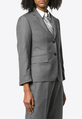 Thom Browne Single-Breasted Wool Blazer Gray FBC637A00626_035