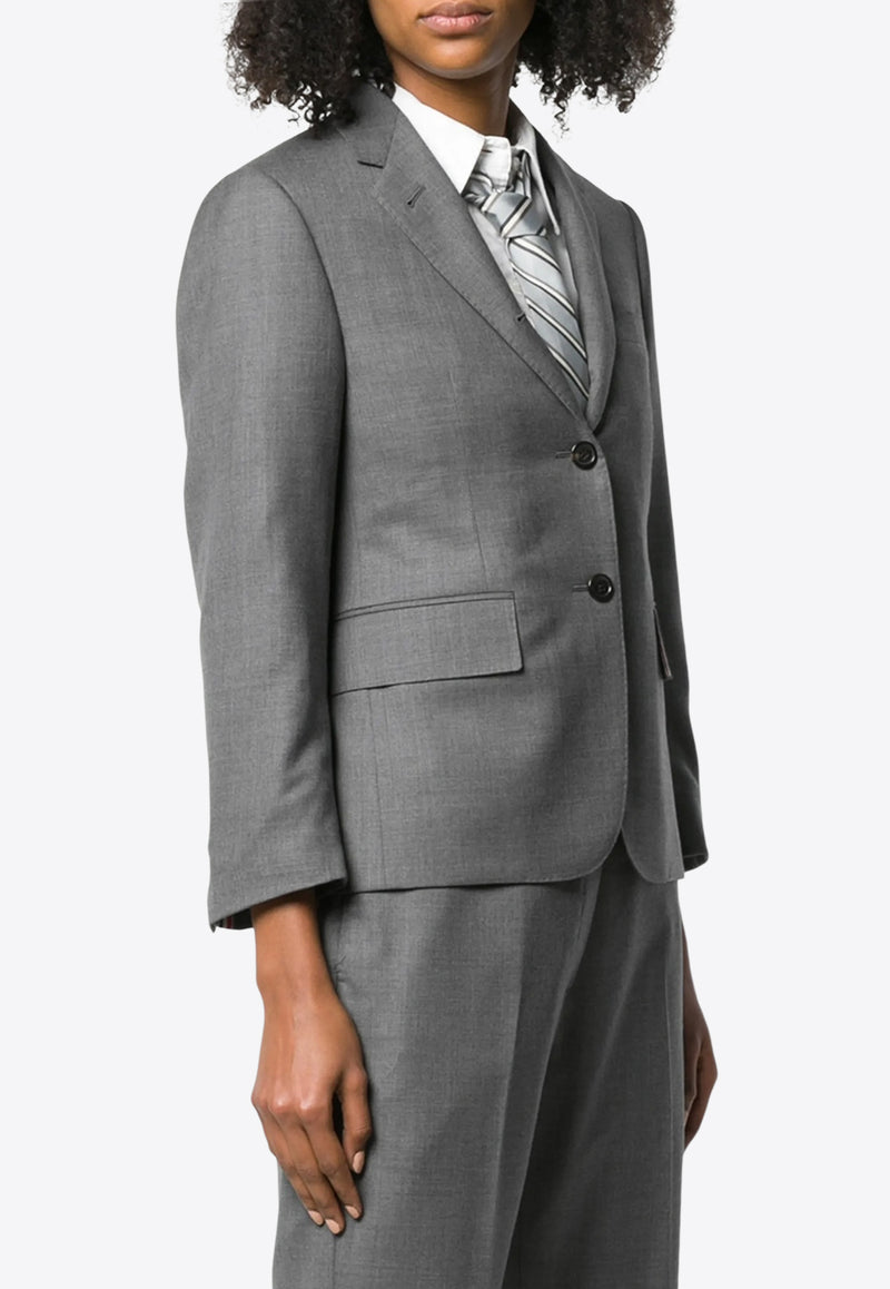 Thom Browne Single-Breasted Wool Blazer Gray FBC637A00626_035
