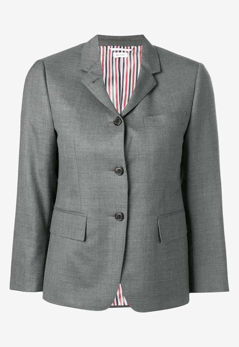 Thom Browne Single-Breasted Wool Blazer Gray FBC637A00626_035