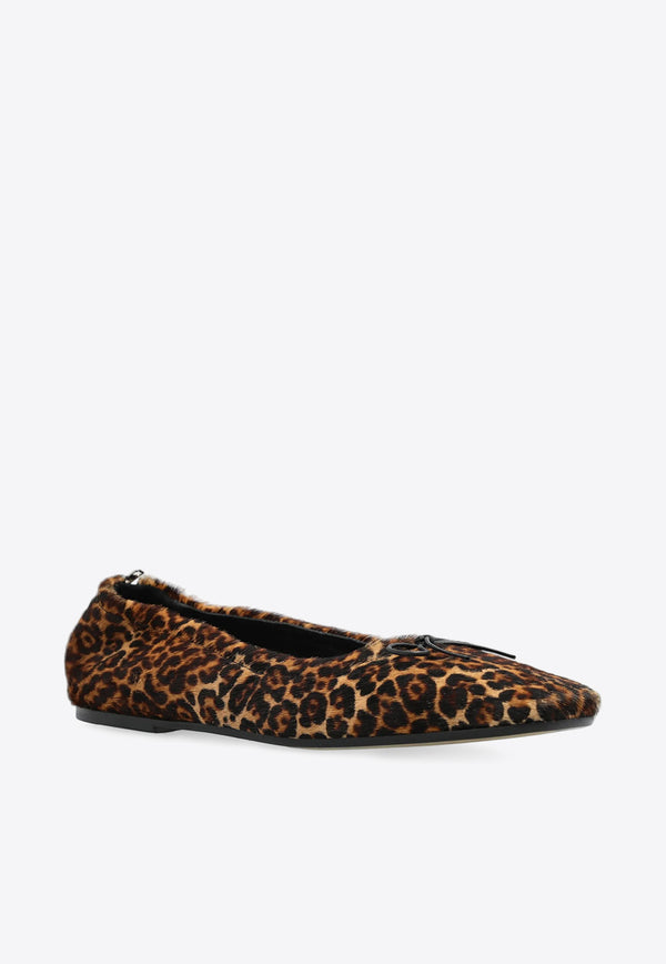 Golden Goose DB Amy Leopard Print Ballet Flats Brown GWF00867F006940_81487