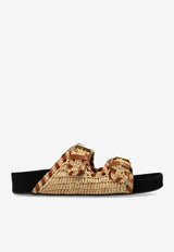 Isabel Marant Lennyo Woven Leather Slides Beige SD0118FAC1B10S_NLCG