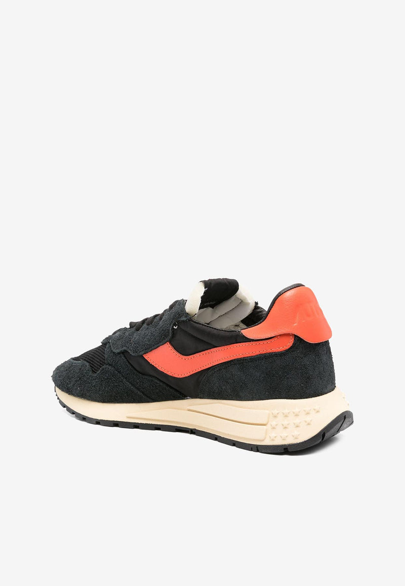 Autry Reelwind Suede Low-Top Sneakers Black WWLMUT_08