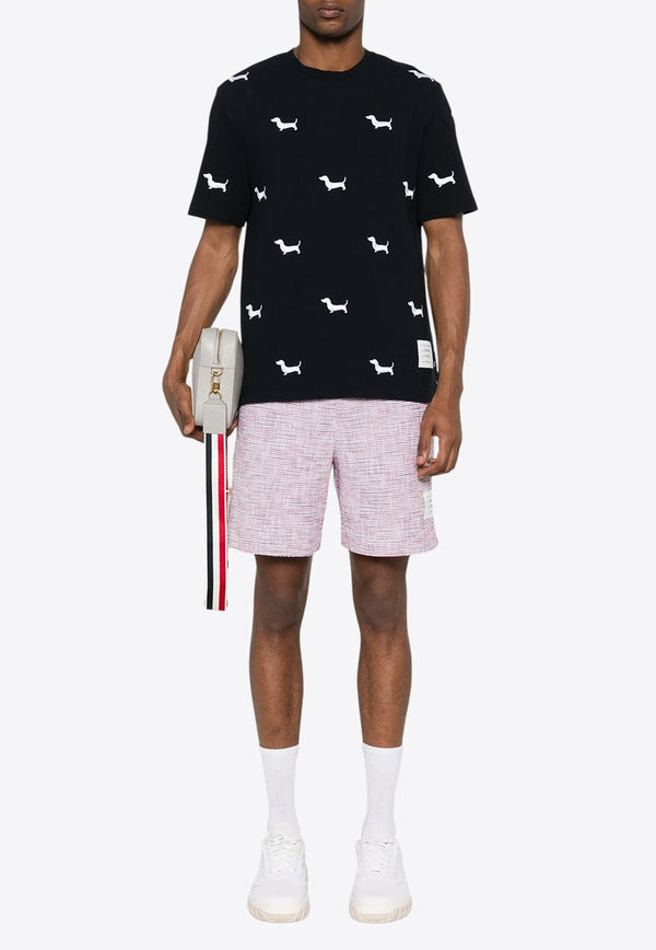 Thom Browne Dog-Embroidery Crewneck T-shirt Navy MJS284E00050_415