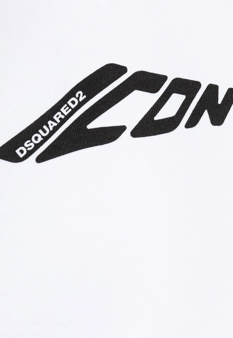 Dsquared2 Icon Print Drawstring Hoodie White S80GU0106D25007_100