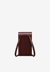 Thom Browne Signature Loop Leather Phone Holder Burgundy MAC113A03542_615