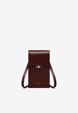Thom Browne Signature Loop Leather Phone Holder Burgundy MAC113A03542_615