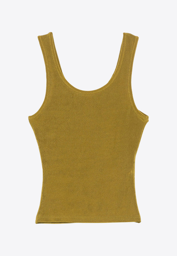 AMI PARIS Scoop Neck Tank Top Green FTK145JE0110_374