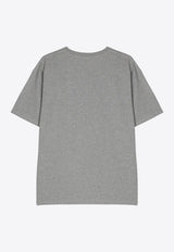 Saint Laurent Cassandre Crewneck T-shirt  Gray 781566Y37HC_1482