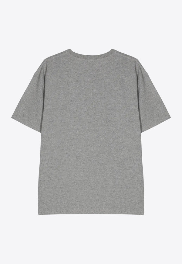 Saint Laurent Cassandre Crewneck T-shirt  Gray 781566Y37HC_1482