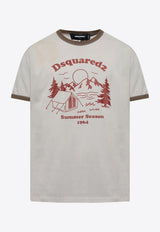 Dsquared2 1964 Camping Printed T-shirt Gray S74GD1390D20035_850