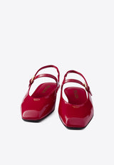Prada Patent Leather Slingback Flats Cherry 1F828NF015069_F0E06