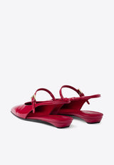 Prada Patent Leather Slingback Flats Cherry 1F828NF015069_F0E06