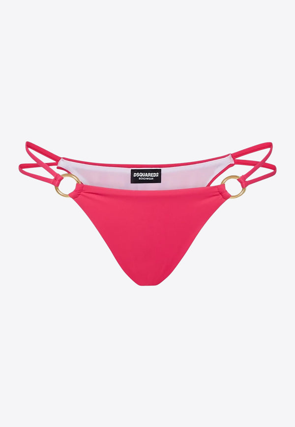 Dsquared2 Bondage Cut-Out Bikini Bottom Pink D6B025130_672