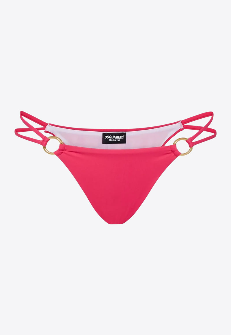 Dsquared2 Bondage Cut-Out Bikini Bottom Pink D6B025130_672