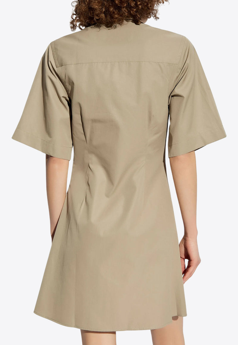 AMI PARIS Mini Shirt Dress Beige FDR162CO0076_0952