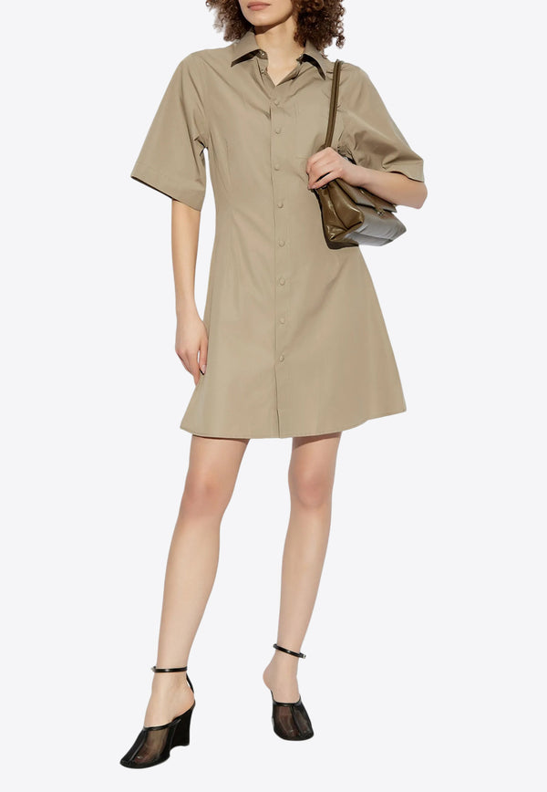 AMI PARIS Mini Shirt Dress Beige FDR162CO0076_0952