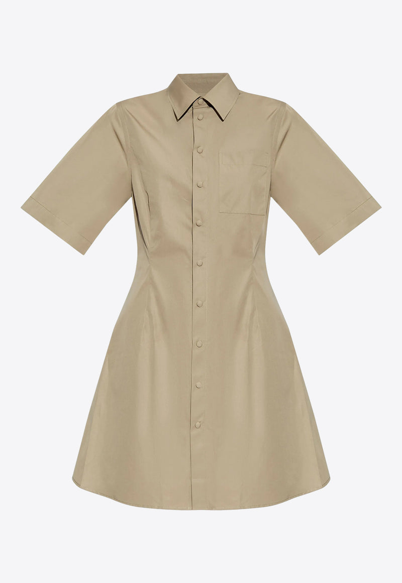 AMI PARIS Mini Shirt Dress Beige FDR162CO0076_0952