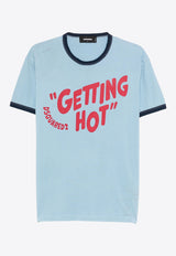 Dsquared2 Getting Hot Print T-shirt Light Blue S74GD1388D20035_472